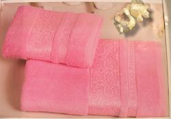 Полотенца из бамбука розовое